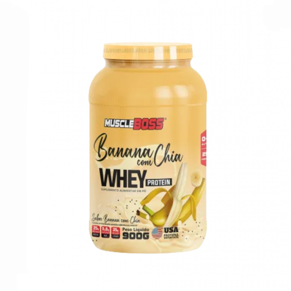 Whey Muscle Boss 900g Banana e Chia